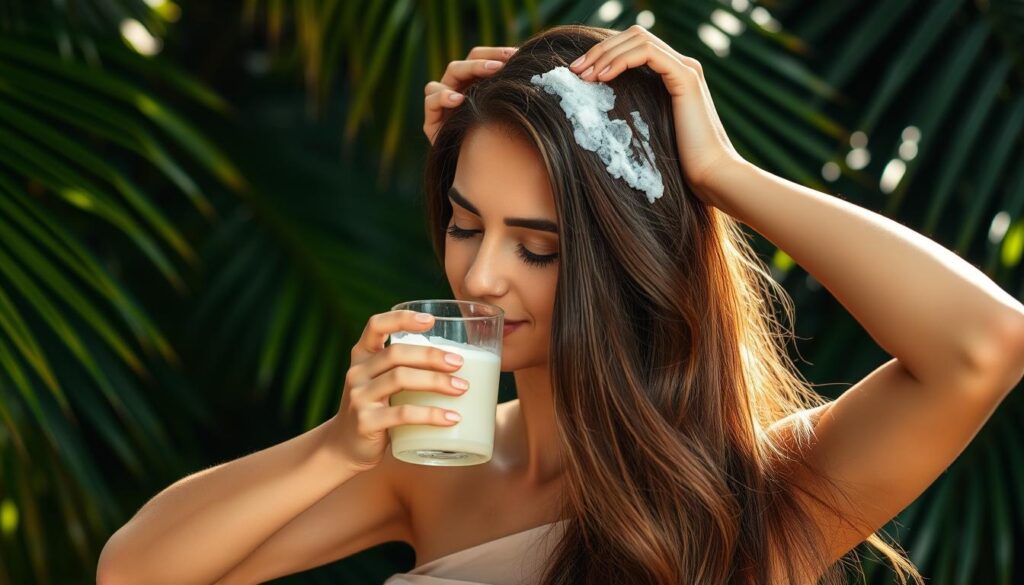 cara memanfaatkan air kelapa untuk rambut