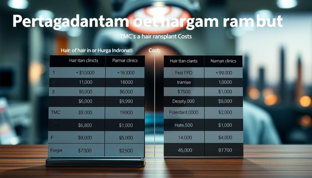 perbandingan harga tanam rambut
