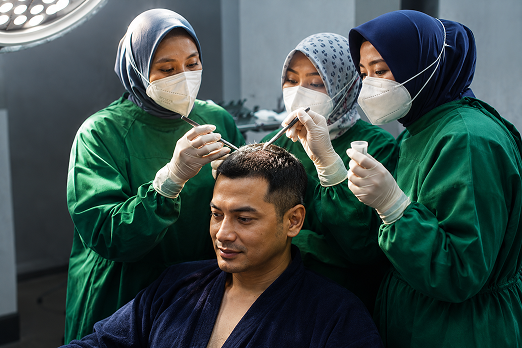 Hair transplant procedure - The Men's Clinic