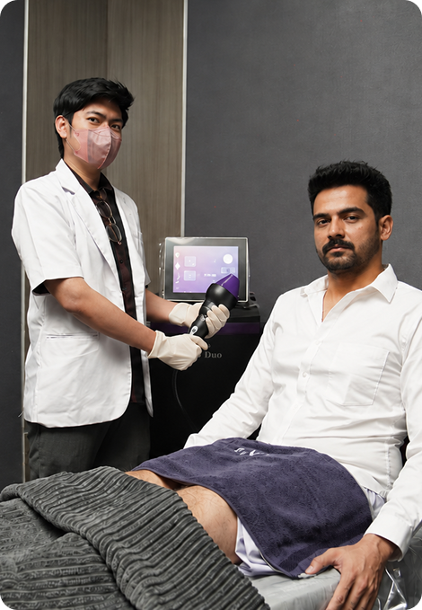 The Men's Clinic doctor treating a patient